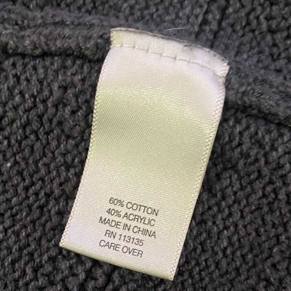 Leo & Nicole Brown Knit Poncho Sweater Asymmetrical Collar S/M Cozy Fall Winter - Picture 7 of 11